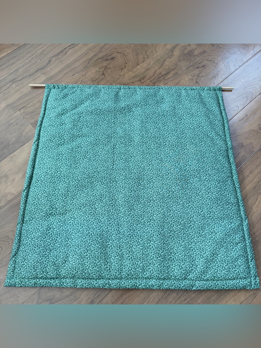 Wall Hanging Quilt Throw Country Cabin Bear Fish‎ Lodge Pine Trees Moon 24”x 24” - Picture 11 of 11